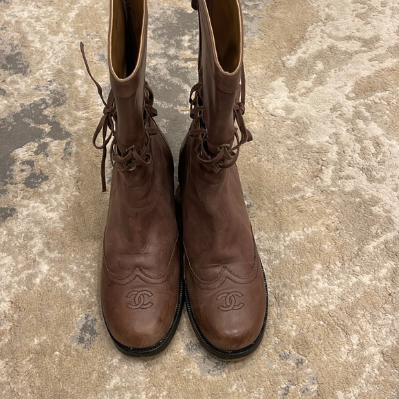 Chanel Boots Leather Size 37 - Picture 6 of 15